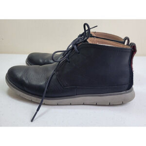 UGG Freamon Chukka Boots Black Leather Waterproof Lace Up Ankle Men's Size 10